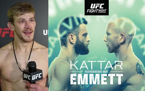 Arnold Allen (left. Image credit: UFC.com), Calvin Kattar vs. Josh Emmett (right. Image credit: UFC.com)