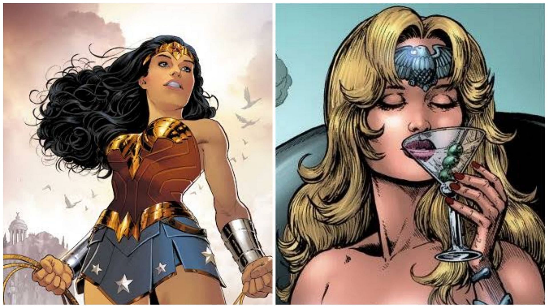 Queen Maeve and Wonder Woman are big parts of their comics (Images via Dynamite Entertainment and DC Comics)