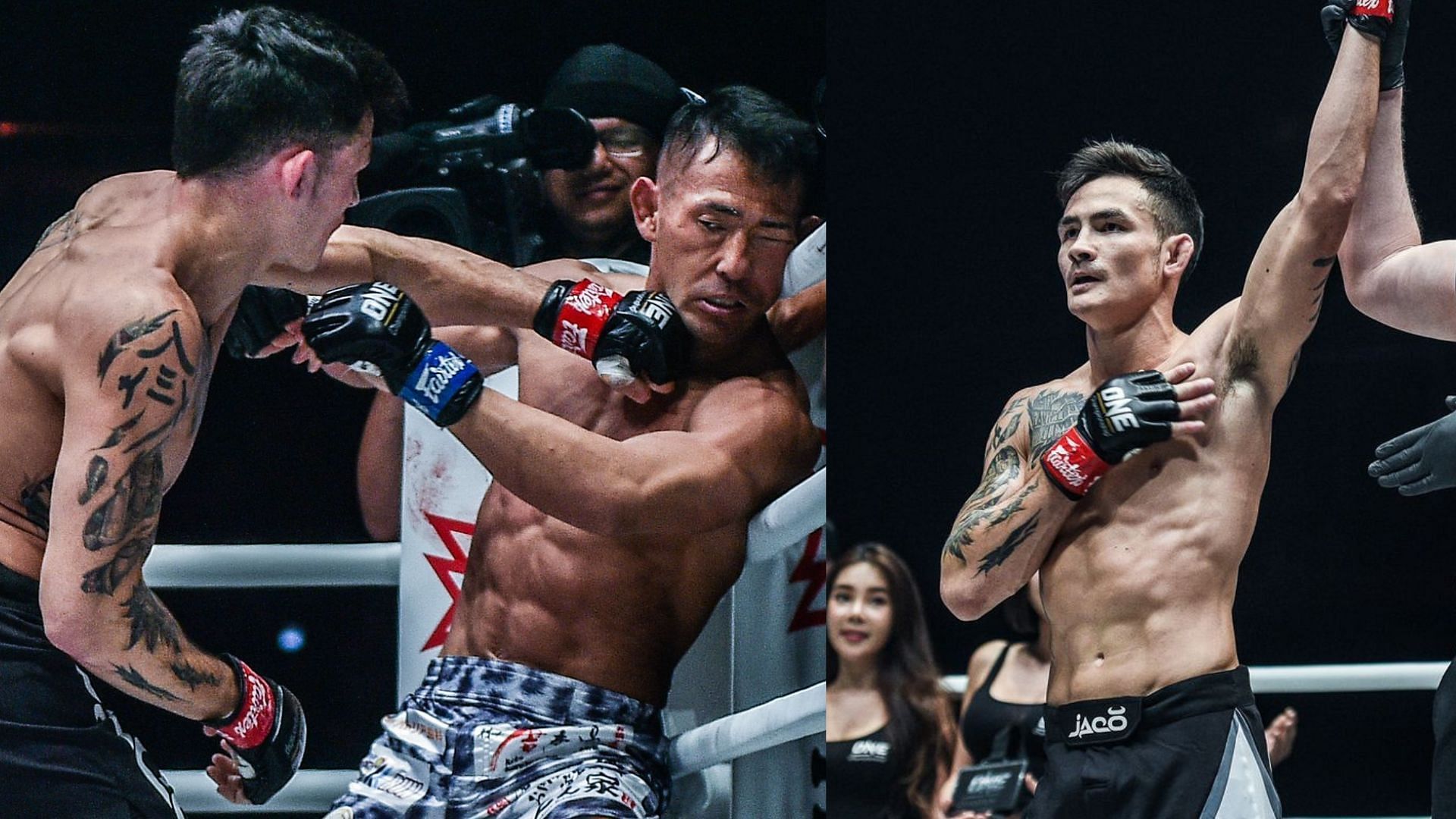 Thanh Le (red gloves) and Ryogo Takahashi (blue gloves) [Photo Credit: ONE Championship]