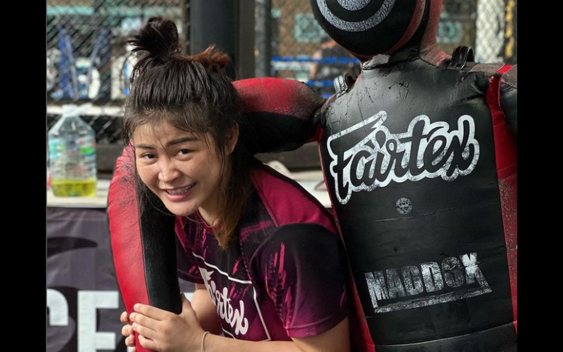 No.1-ranked atomweight Stamp Fairtex showing her prankster side [Credit: Instagram @stamp_fairtex]