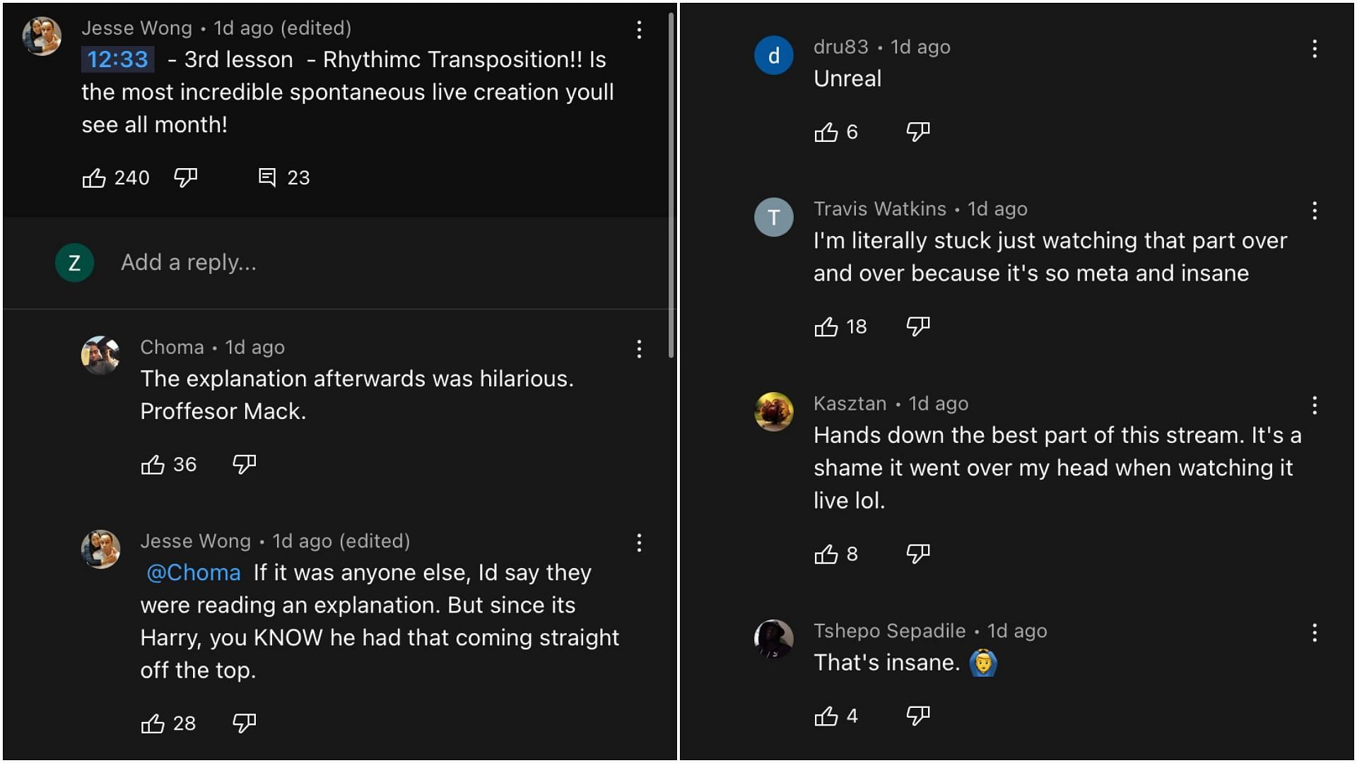 Fans said that Harry Mack&#039;s freestyle explanation of rhythmic transposition was too good to have come off the top of his head (Image via YouTube)