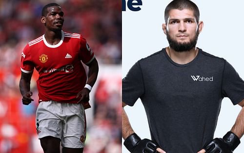 Paul Pogba (left), Khabib Nurmagomedov (right) [Image courtesy of @khabib_nurmagomedov on Instagram]