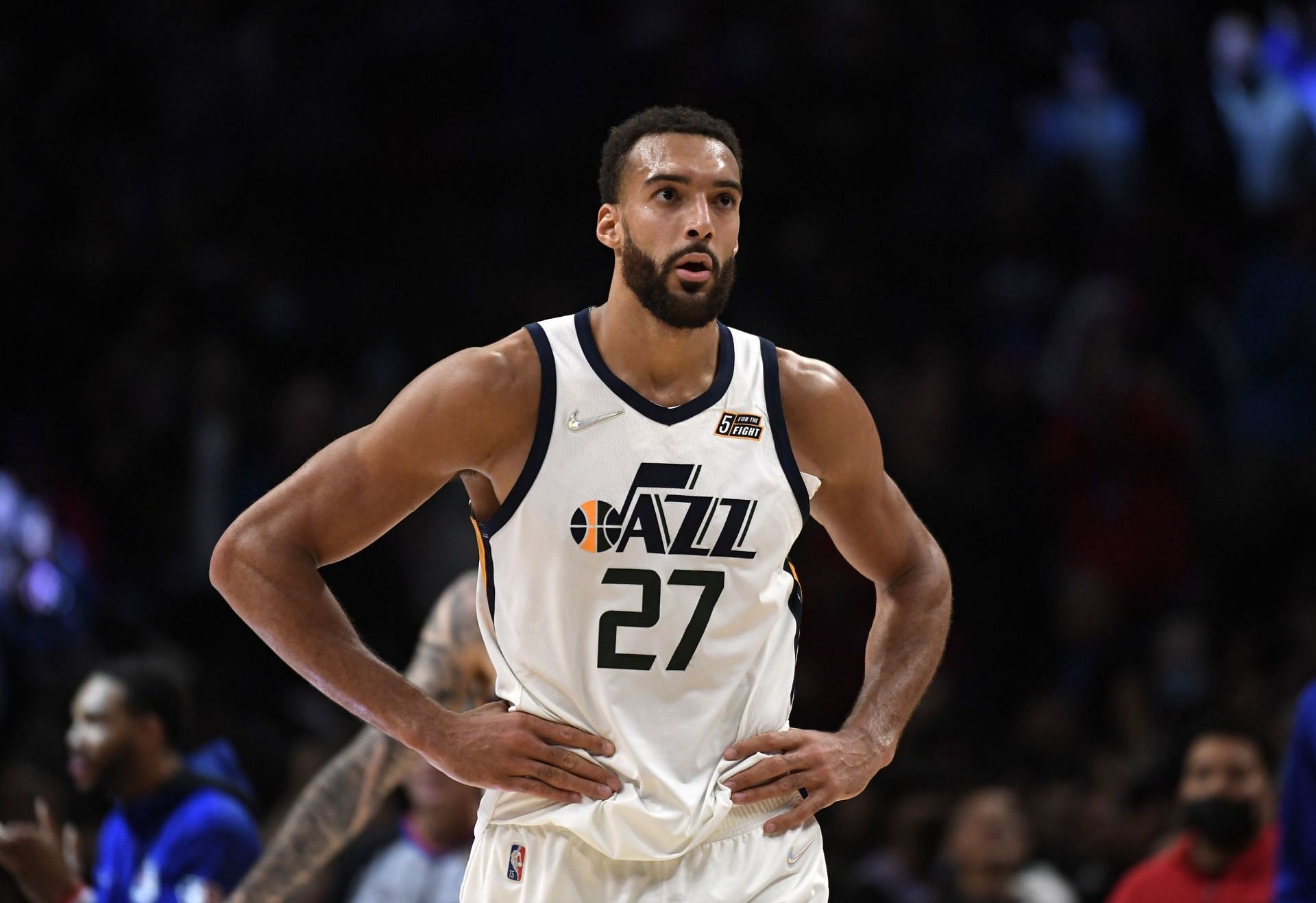Utah Jazz All-Star center Rudy Gobert could be on the trading block in the offseason. [Photo: Hoops Habit]