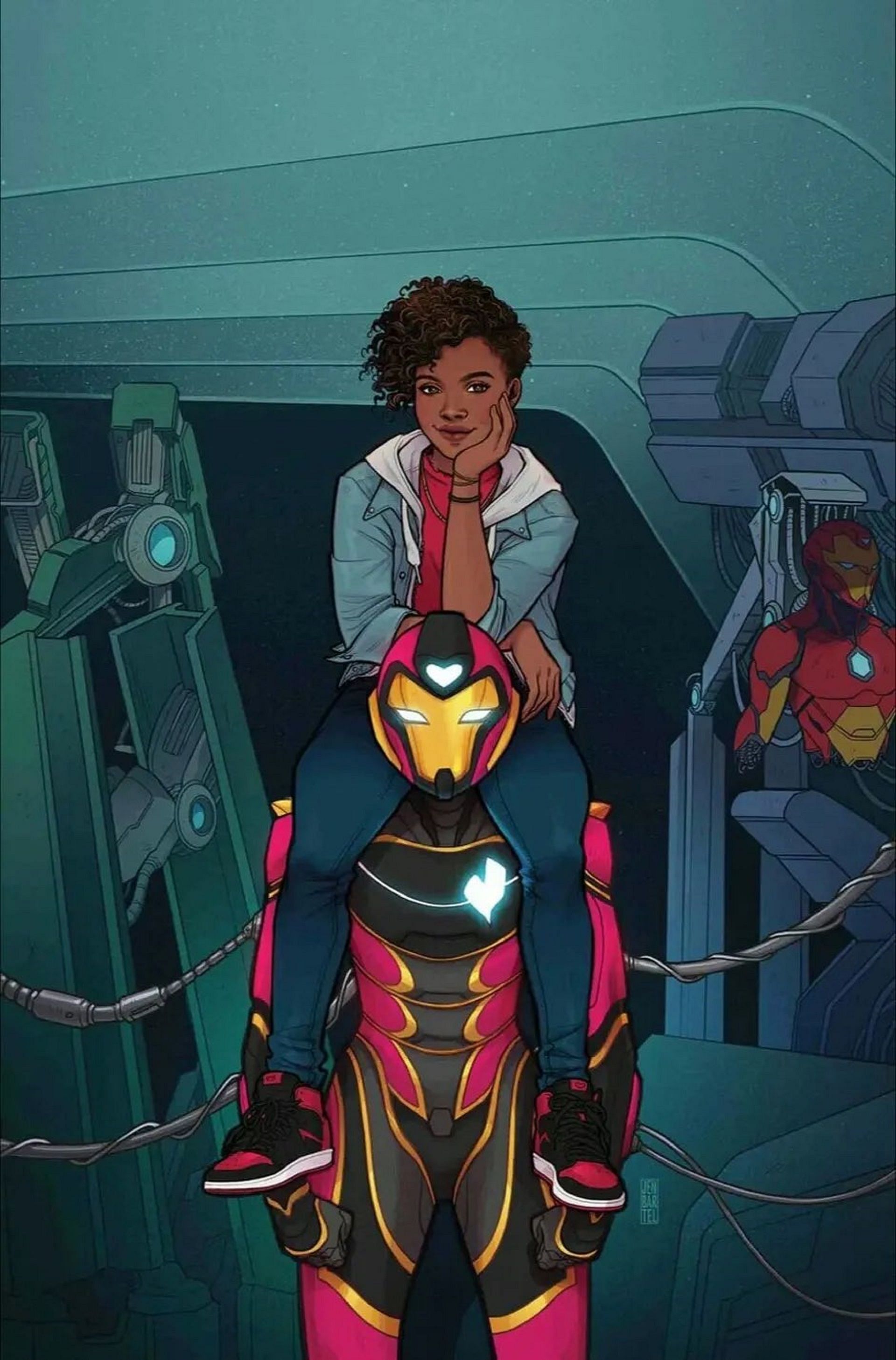  Riri Williams created an Iron Man inspired suit (Image via Marvel)
