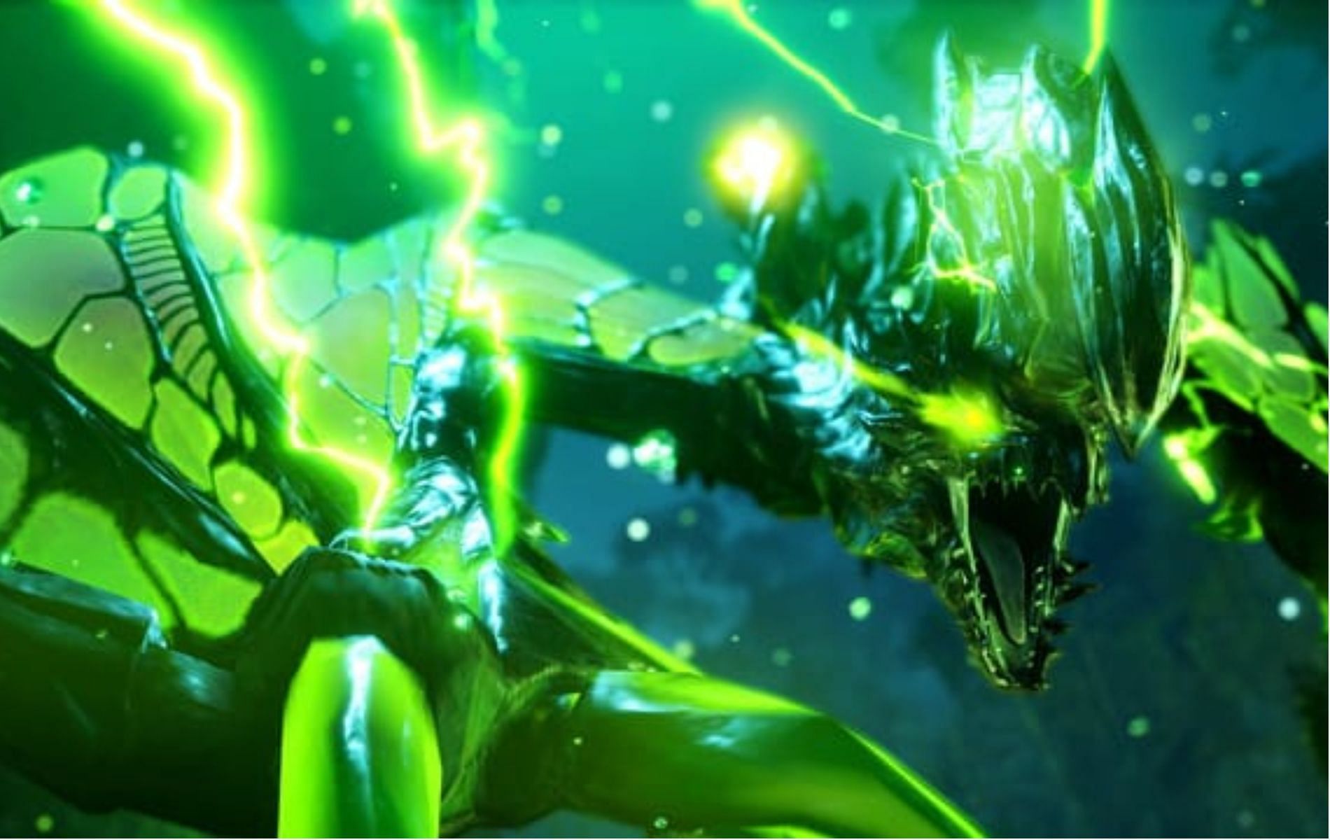 Astalos is very intimidating with its fierce green body and lightning imbued attacks (Image via Capcom)