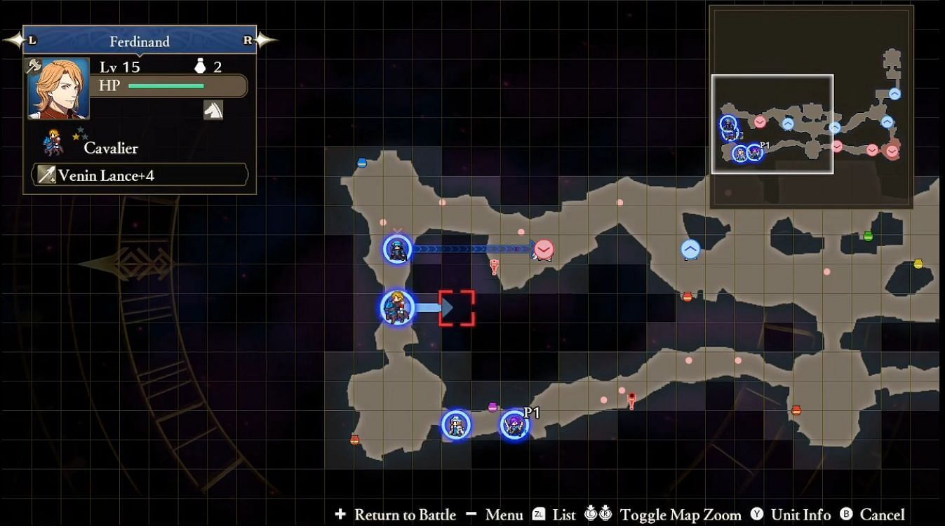 It&rsquo;s very easy to figure out what characters should be fighting which opponents on the map (Image via Omega Force)