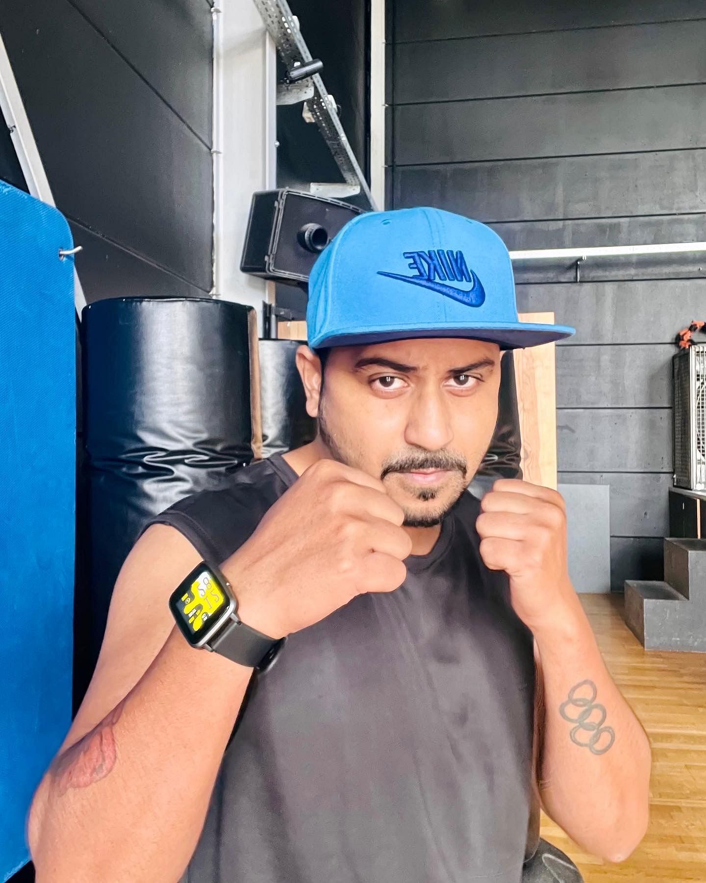 Rahul Ganguly poses in boxing move. Image Credits: Rahul Ganguly&#039;s social media.