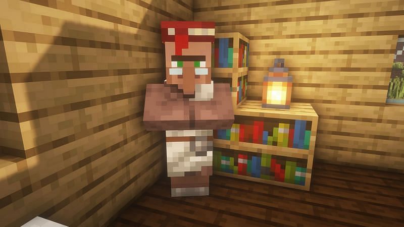 A librarian in the game (Image via Minecraft)