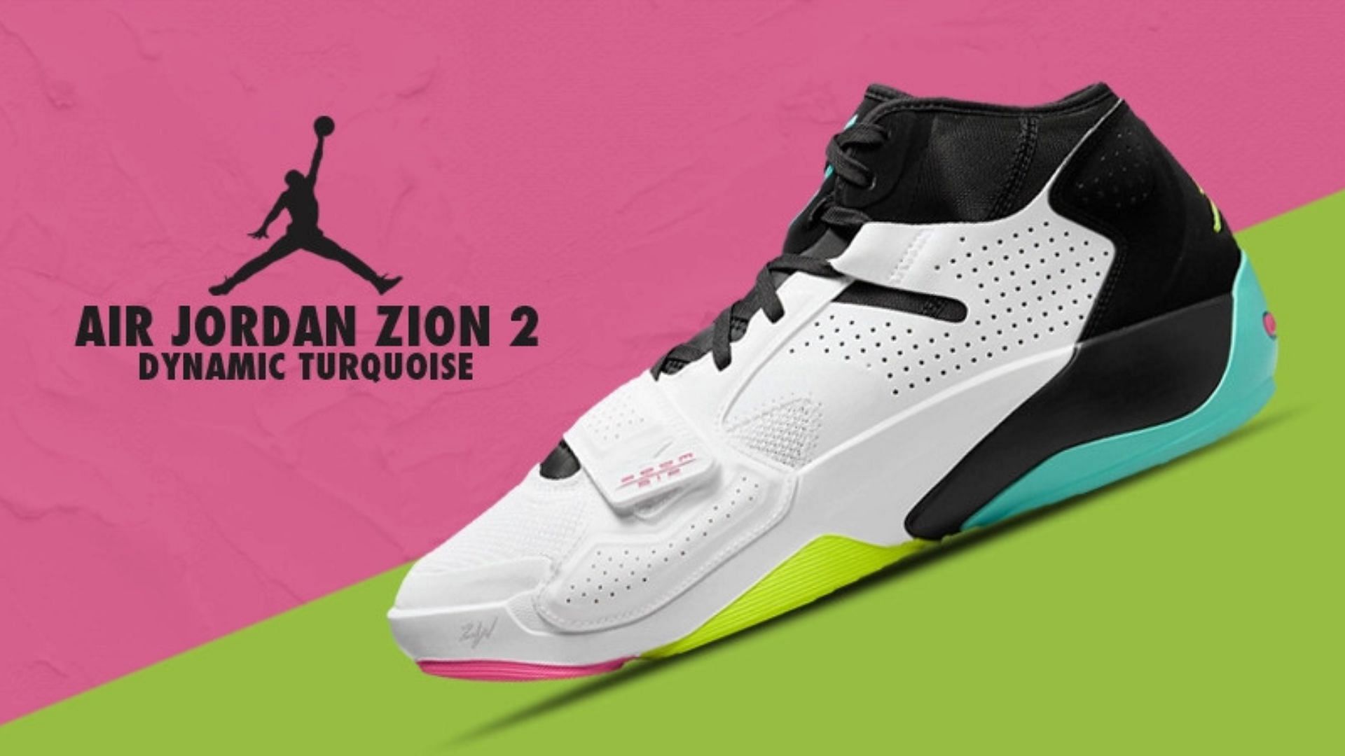 Jordan Zion 2 Dynamic Turquoise colorway (Image via Twitter/@FastSoleUK)
