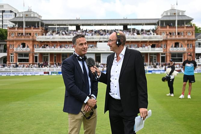 "318 for 4 reasons"- Michael Vaughan takes a dig at England coach Jon Lewis for defending the team's decision to bowl first in Nottingham