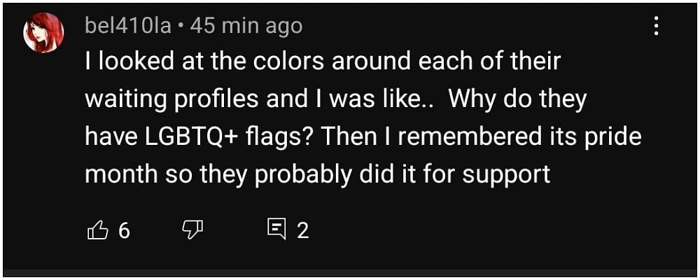 Others were just glad to see some Pride Month support by the streamers (Image via Shrimppkuno/YouTube)