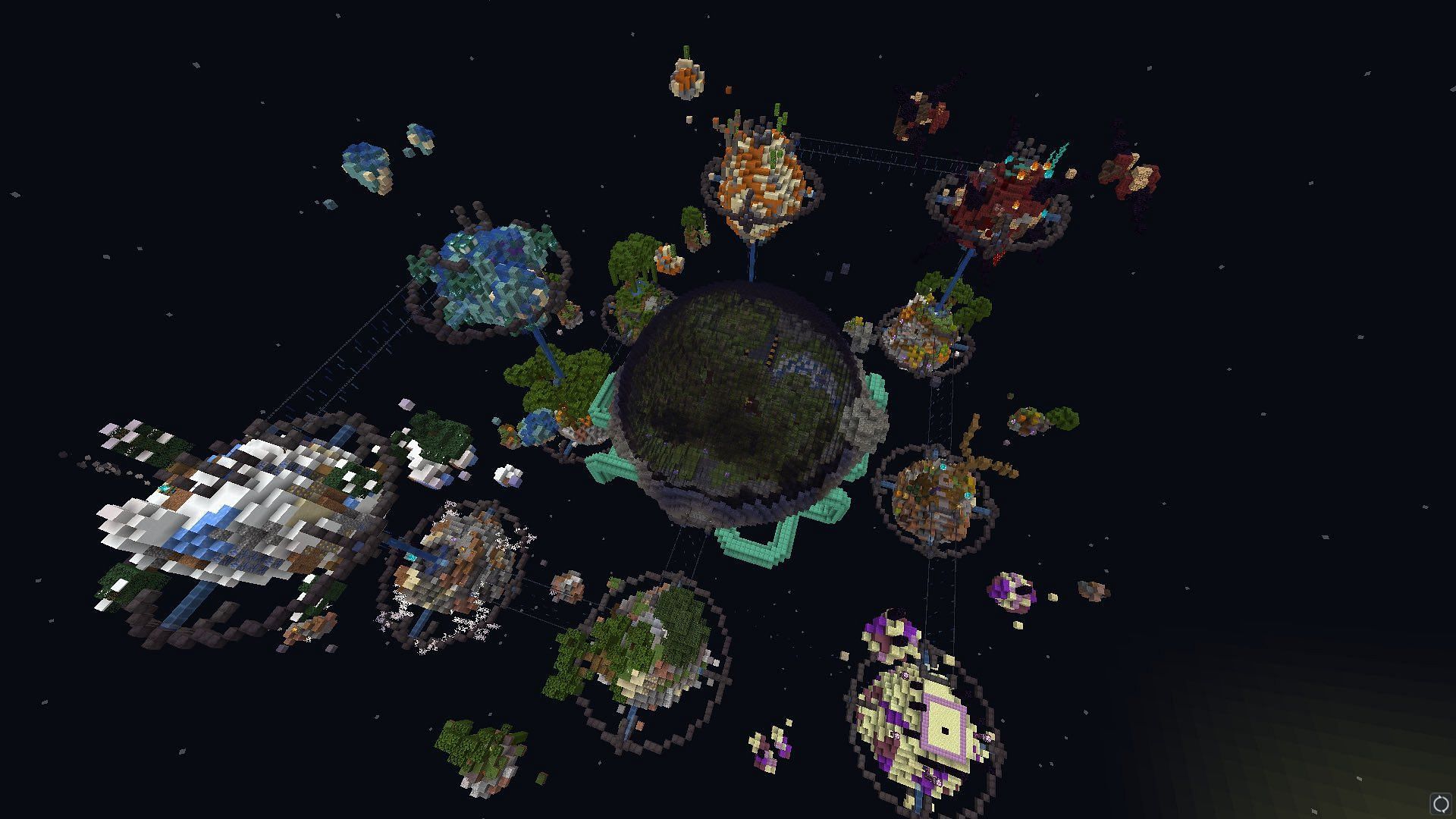 Skyblock Network&#039;s new One Block spawn area (Image via Skyblock Network)