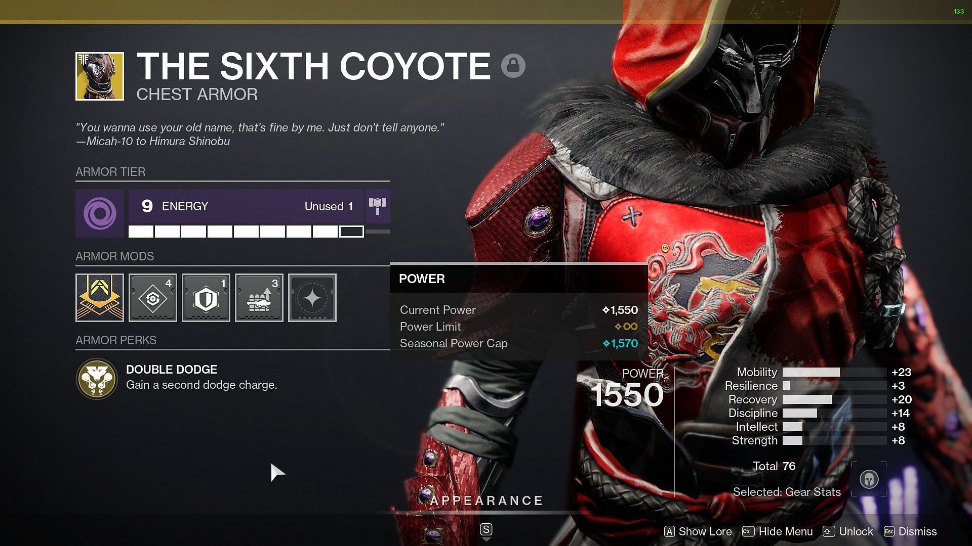 The Sixth Coyote Exotic (Image via Destiny 2)