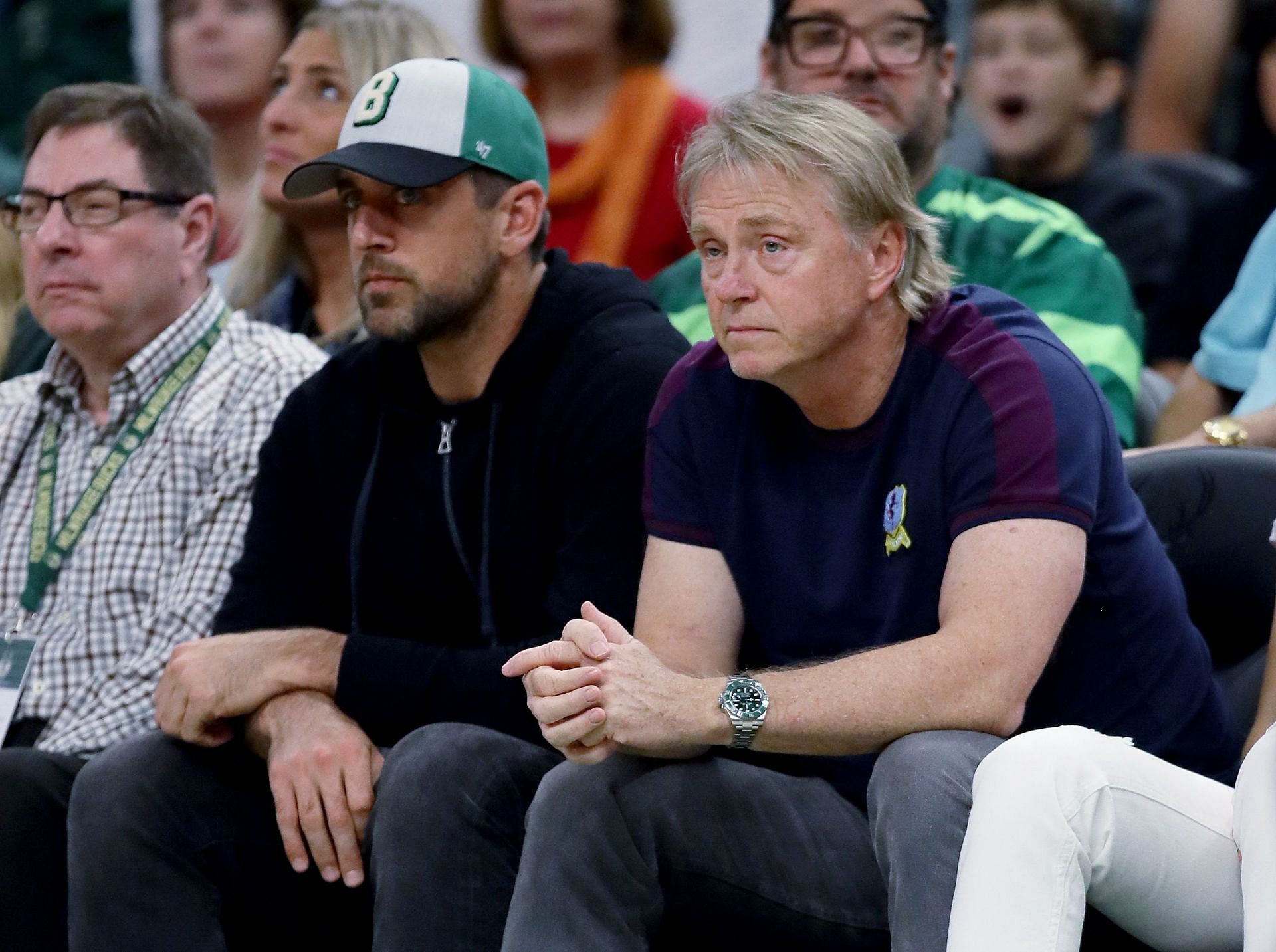 Milwaukee Bucks owners Aaron Rodgers and Wes Edens.