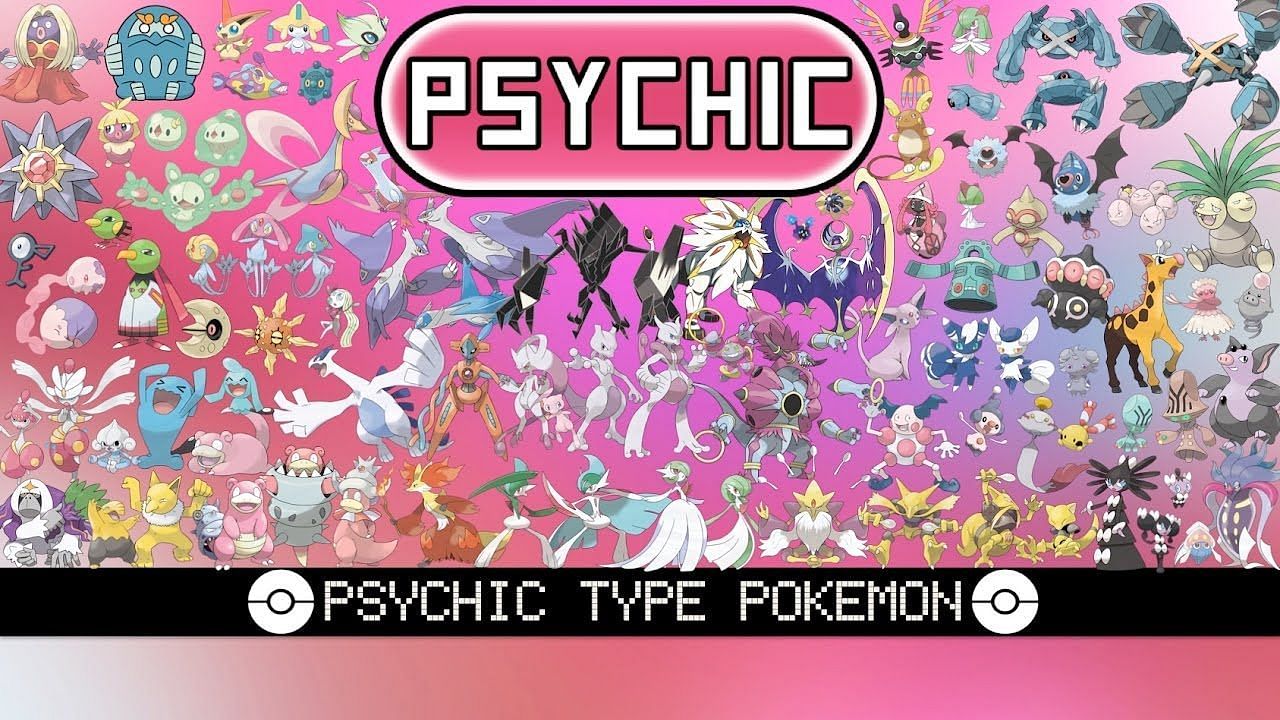A collage of various Psychic-type Pokemon (Image via The Pokemon Company)