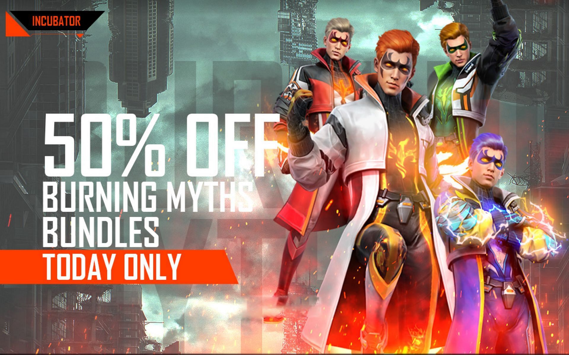 Garena is offering a 50% discount on Incubator today (Image via Garena)