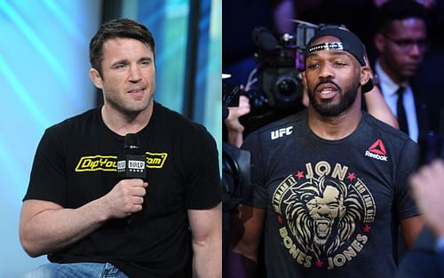 Chael Sonnen (left) and Jon Jones (right)