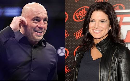 Joe Rogan (left), Gina Carano (right)