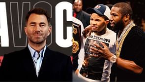 Eddie Hearn says Floyd Mayweather's promotion sent him a letter to stop talking about Gervonta Davis