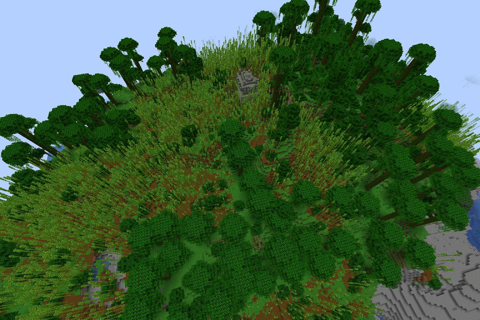 Players won&#039;t lack for exploration in this seed (Image via Mojang)