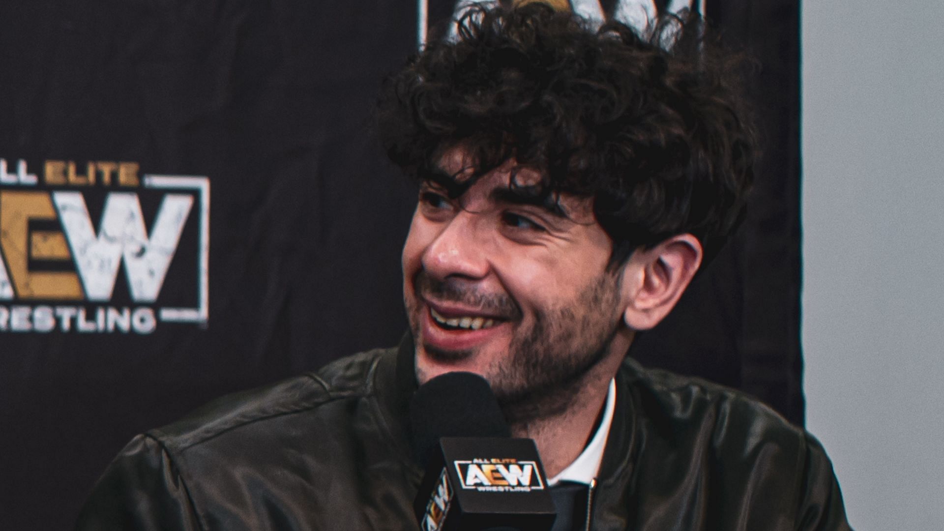 Tony Khan at the AEW Double or Nothing 2022 media scrum (credit: Jay Lee Photography)