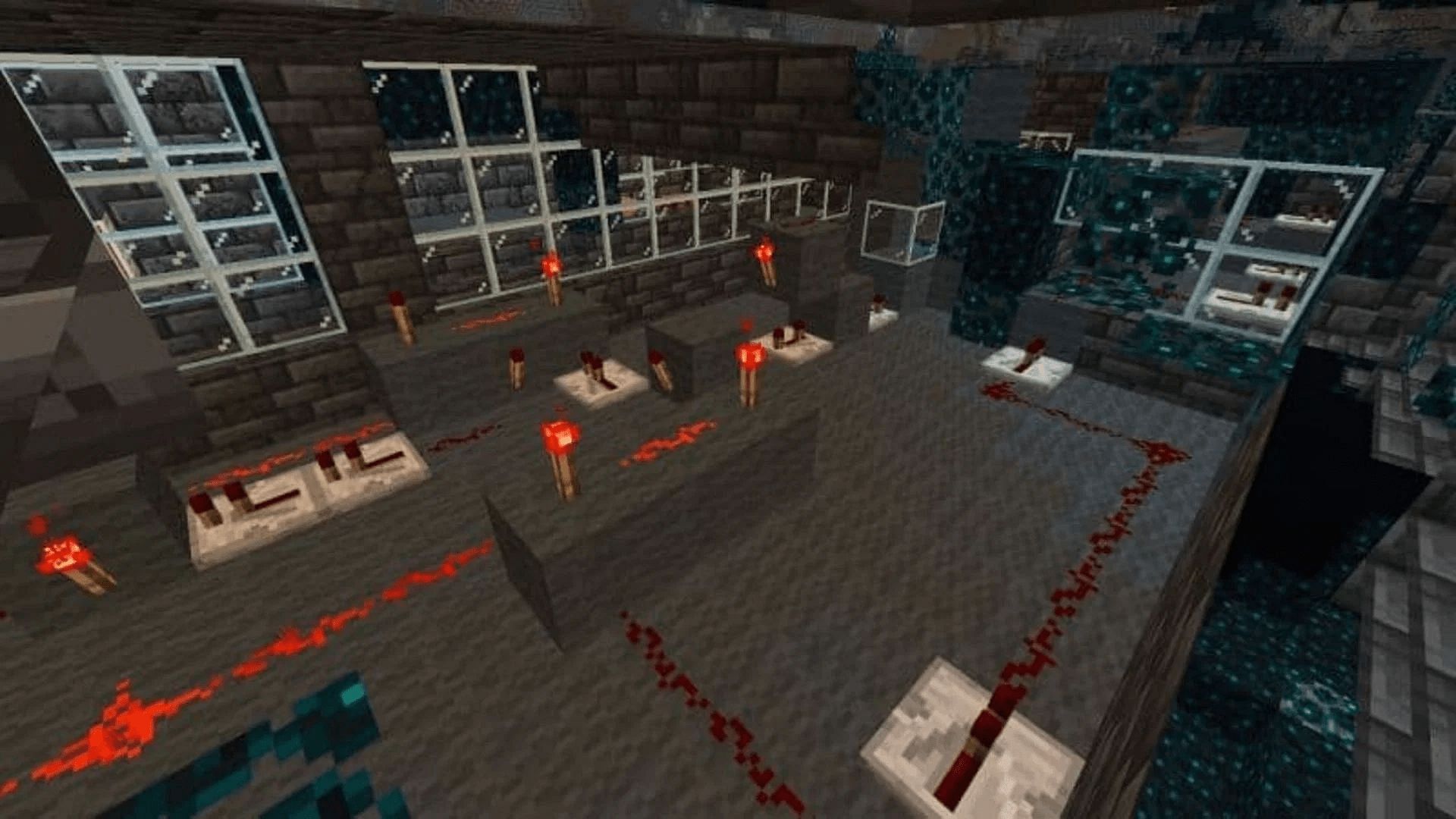 The redstone room underneath ancient cities (Image via Mojang)