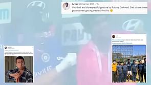 "Really disgusting; Shame on you" - Fans slam Ruturaj Gaikwad for 'mistreating' groundsman in Bengaluru in 5th IND vs SA T20I