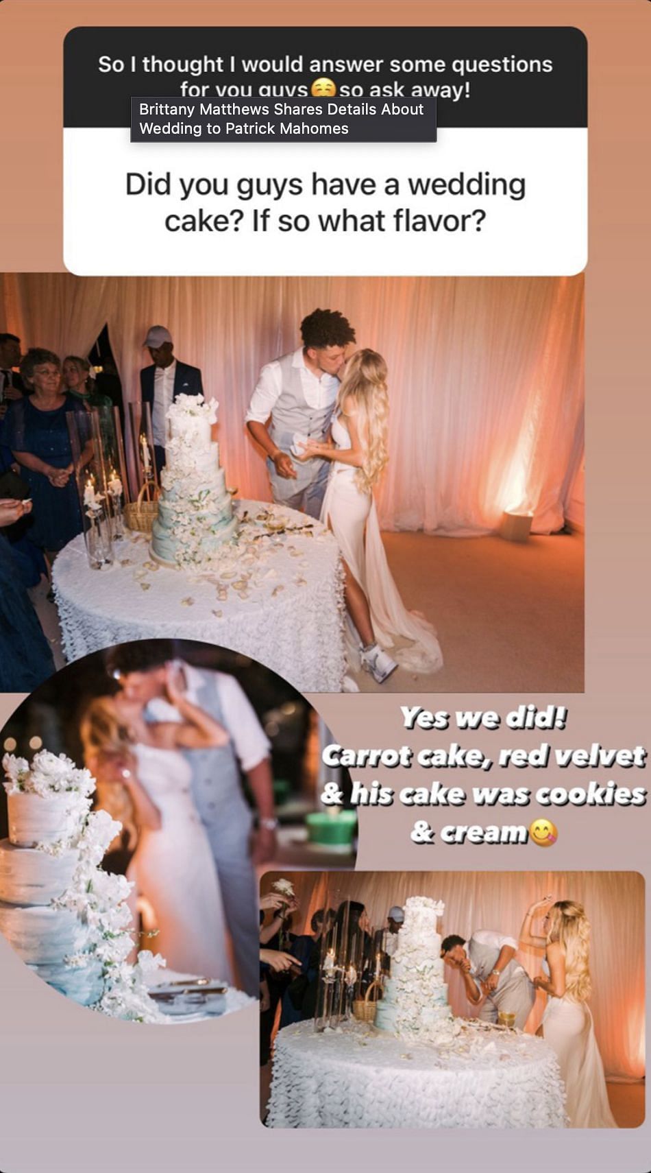 The couple enjoying their wedding cake. Source: Brittany Lynne/Instagram