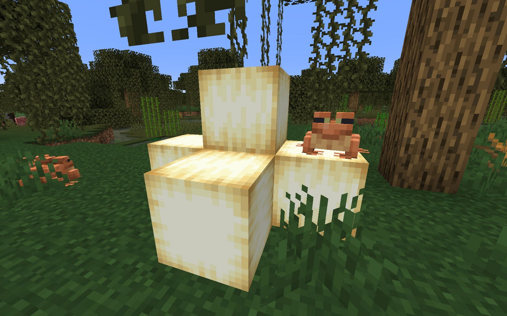 Froglight can be obtained by Frogs (Image via Mojang)