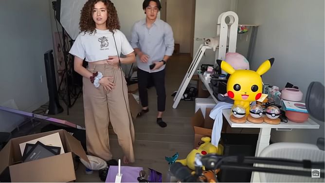 "It makes it look like I have a bulge" - Pokimane has minor wardrobe malfunction on stream