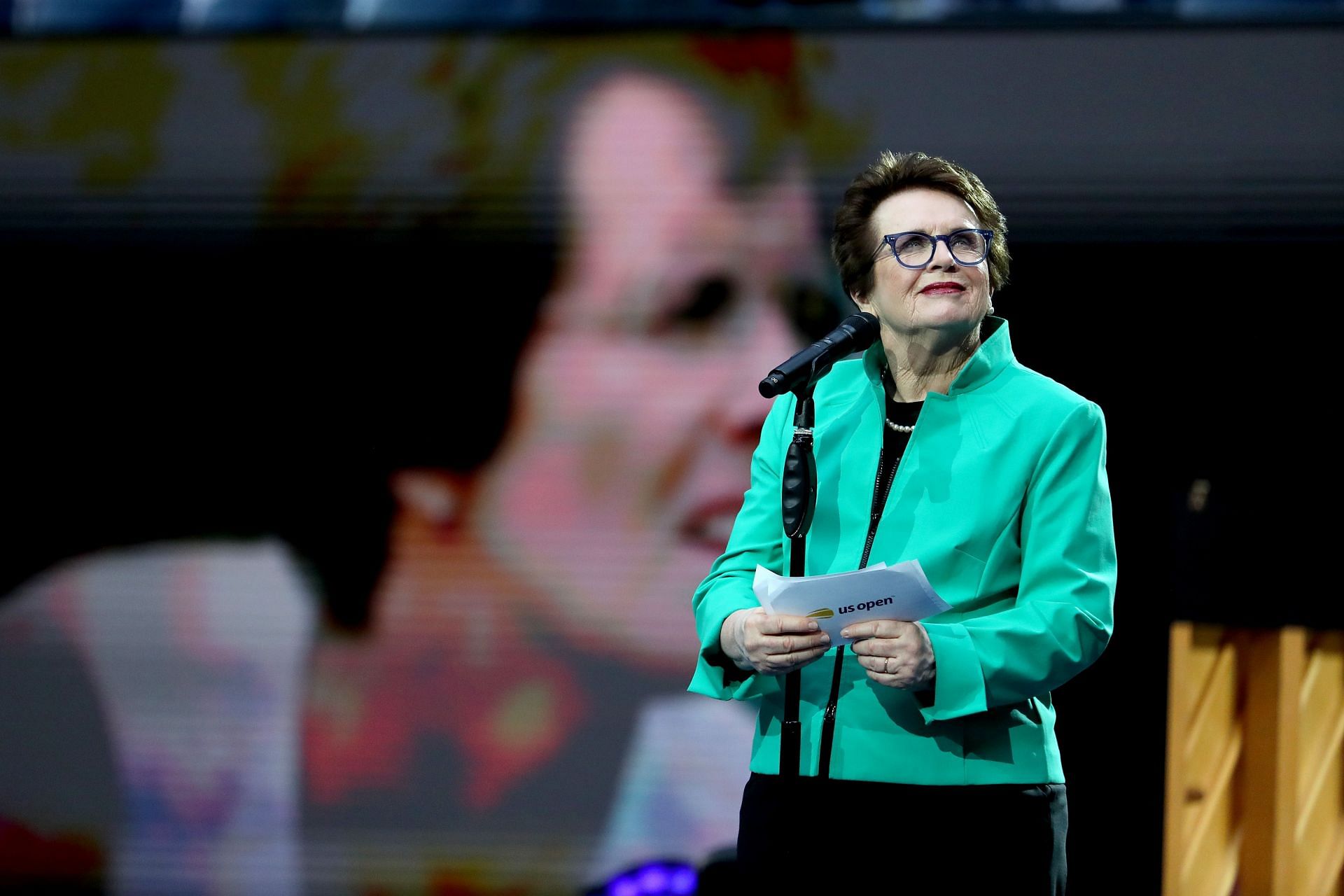 Billie Jean King at the 2019 US Open.