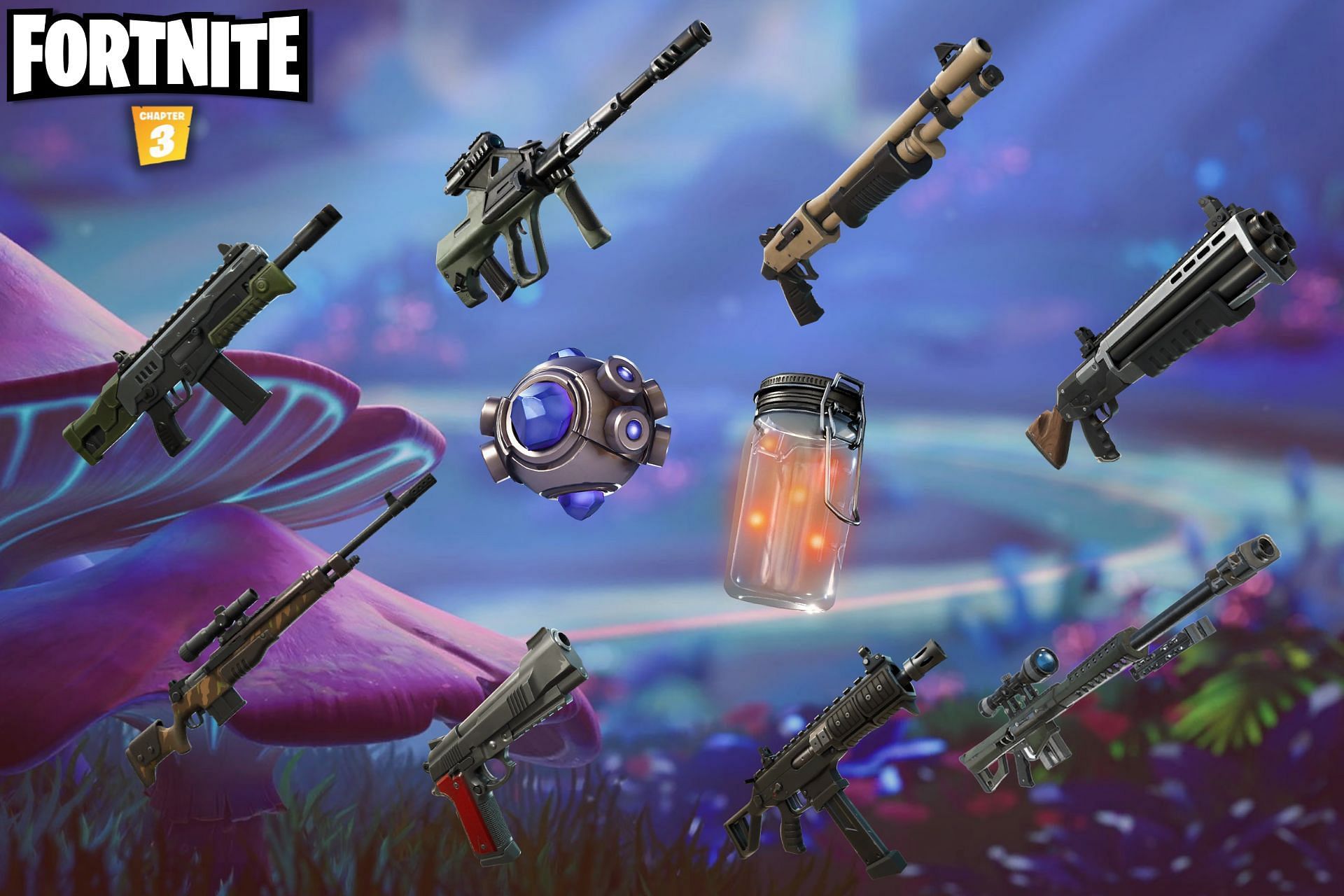 Figuring out which weapons to use from the Fortnite Chapter 3 Season 3 loot pool is vital to secure a Victory Royale (Image via Sportskeeda)