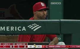 "F**king get behind the plate!" - St. Louis Cardinals manager Oliver Marmol took exception to home plate umpire Tom Hallion walking in front of home plate after questionable call
