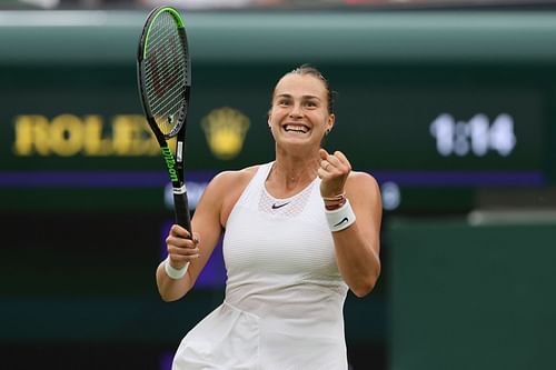 Aryna Sabalenka at the 2021 Wimbledon Championships.