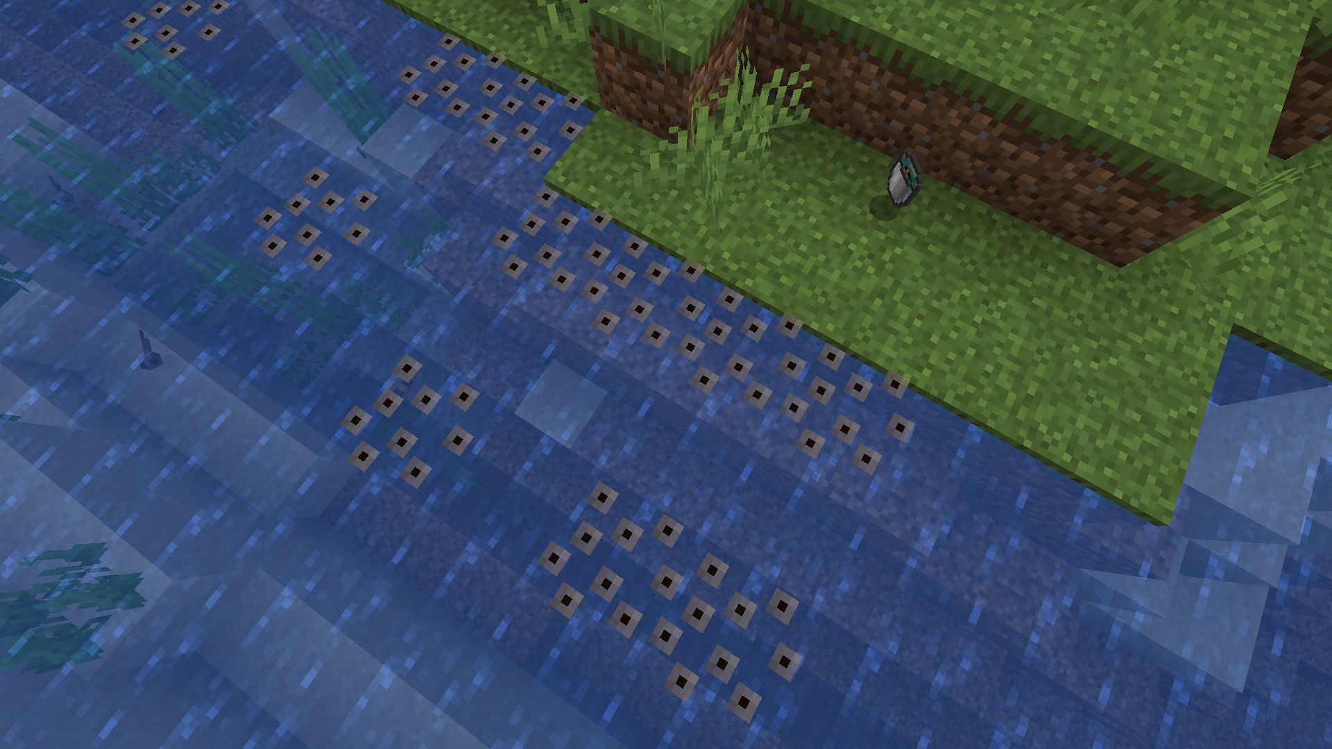 Frogspawn in water (Image via Minecraft)