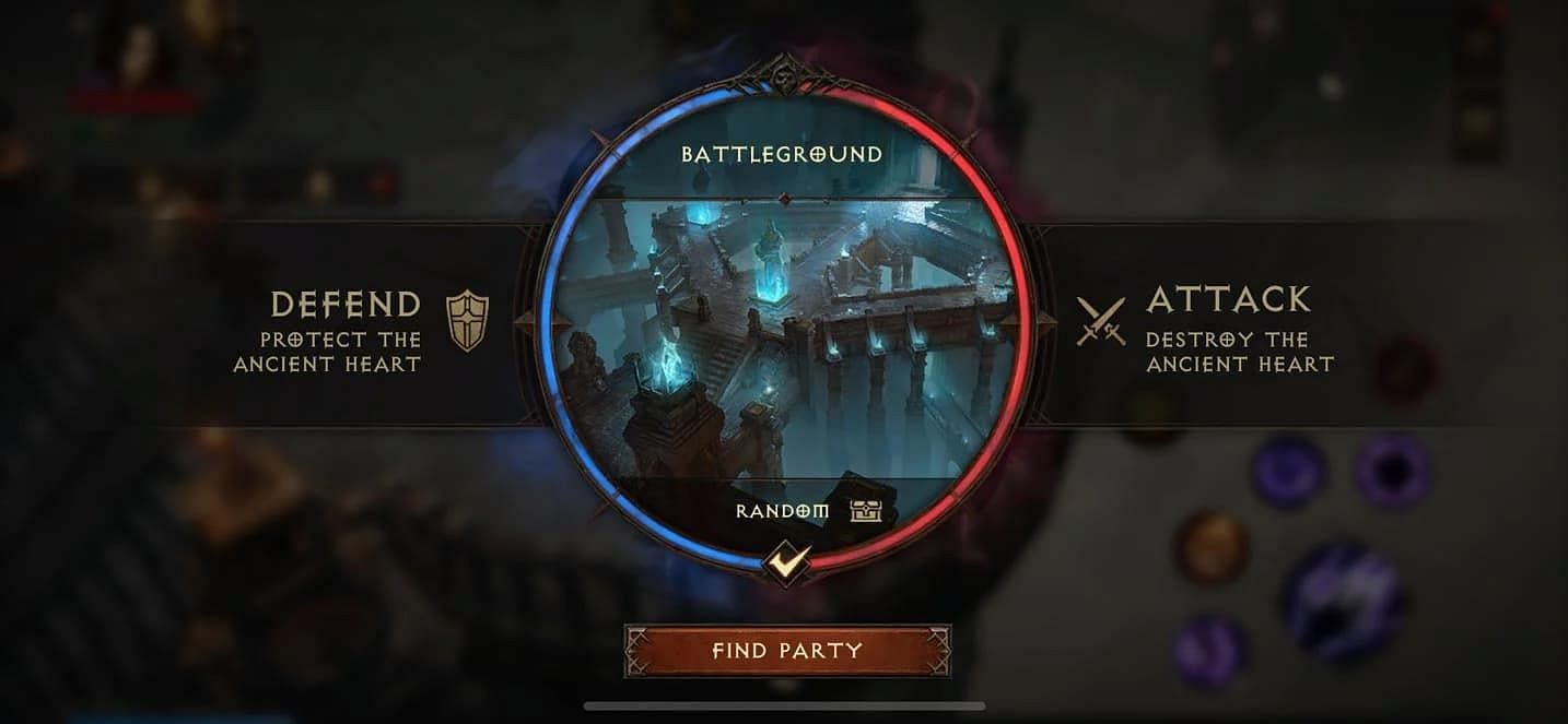 Diablo Immortal players can choose to play attack or defense (Image via Blizzard Entertainment)