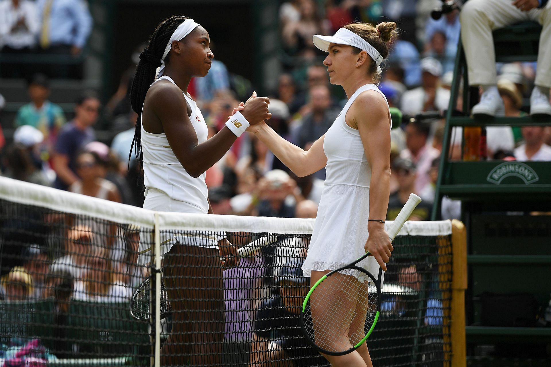 Coco Gauff lost to Simona Halep in the fourth round at Wimbledon 2019