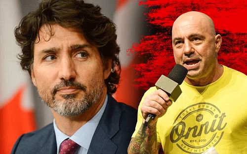 Justin Trudeau (right) and Joe Rogan (left) [Photo credit: theconversation.com]