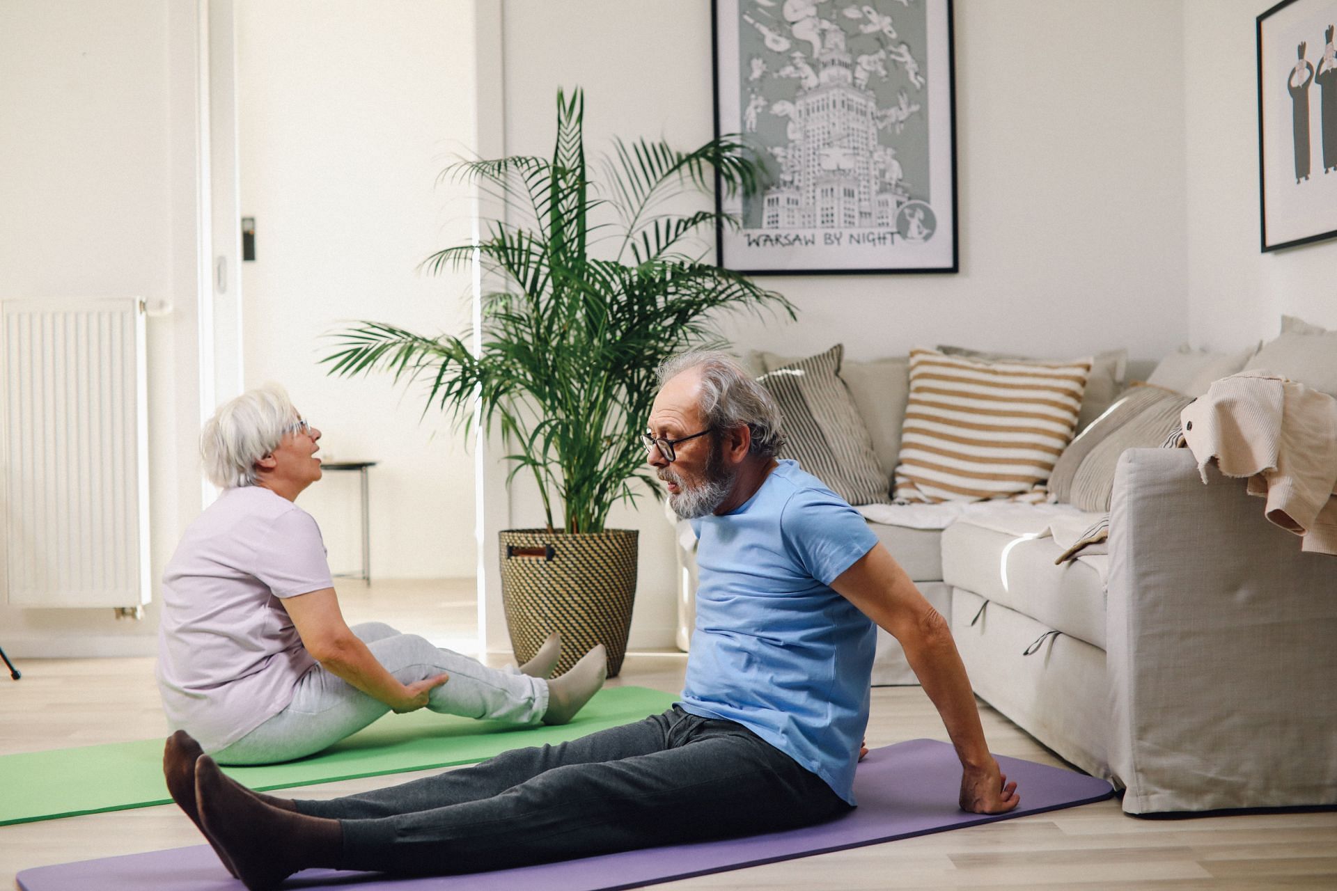 Total body stretches for older adults are an excellent approach to relieve aches. (Image via Pexels/A Koolshooter))