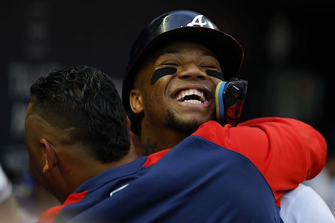 Watch: Atlanta Braves slugger Ronald Acuna Jr. celebrates homer in Trae Young's signature style
