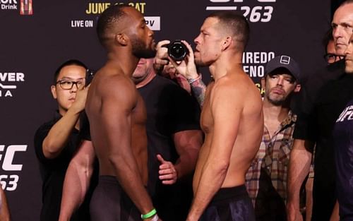 Leon Edwards (left), Nate Diaz (right) [Image courtesy of MMAJunkie.com]