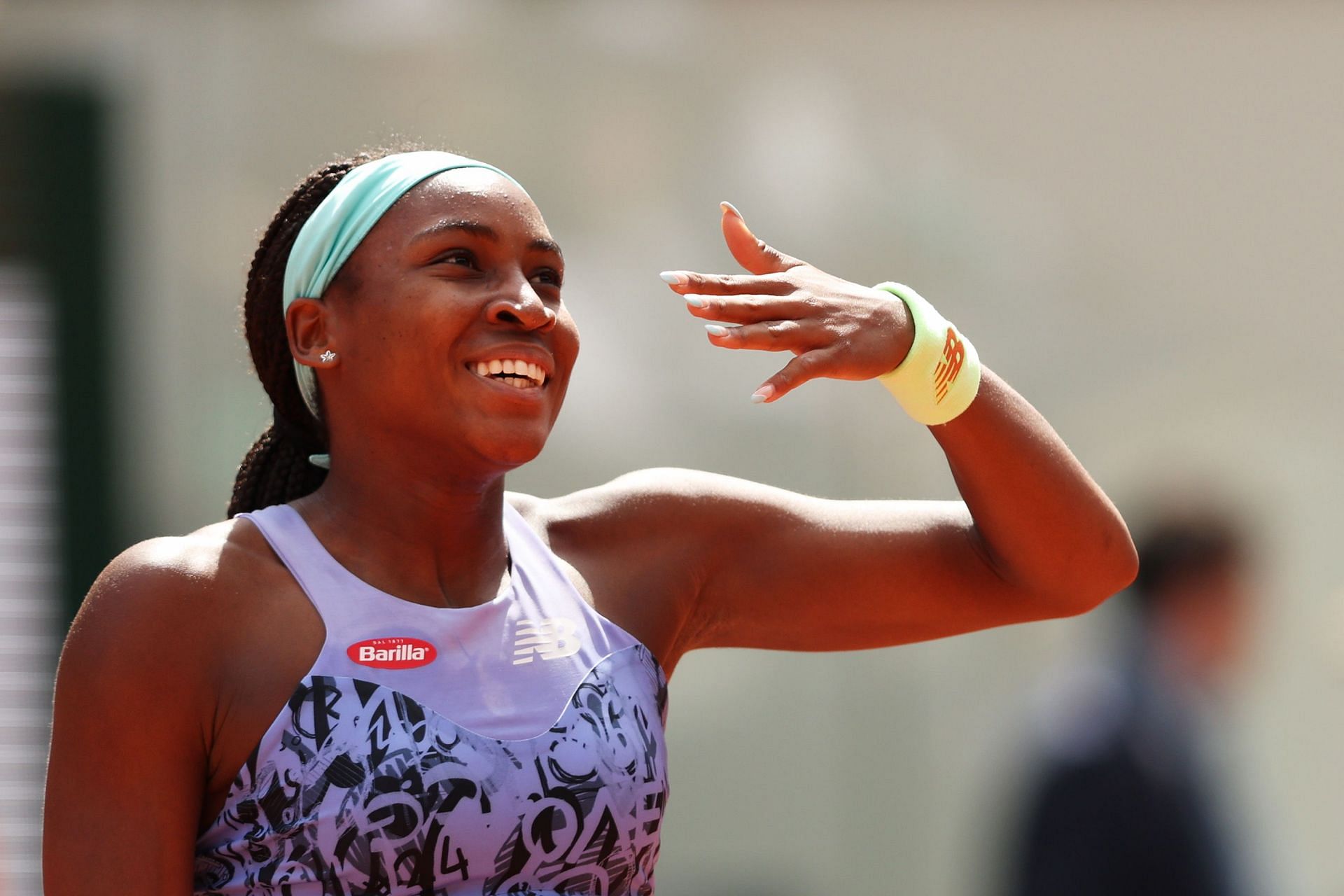 Coco Gauff after her quarterfinal win at the 2022 French Open
