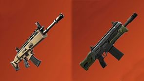 Fortnite weapons' comparison: SCAR vs. Hammer Assault Rifle