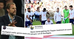 "James getting the Trippier treatment at LB", "Replica of Ole's time at Manchester United" - England fans blast Southgate for 'turgid' display against Hungary