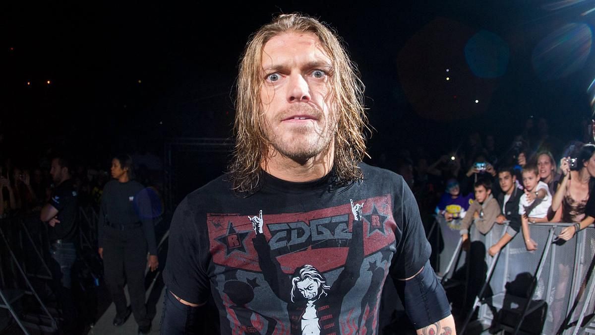 WWE Hall of Famer Edge making his way down the aisle
