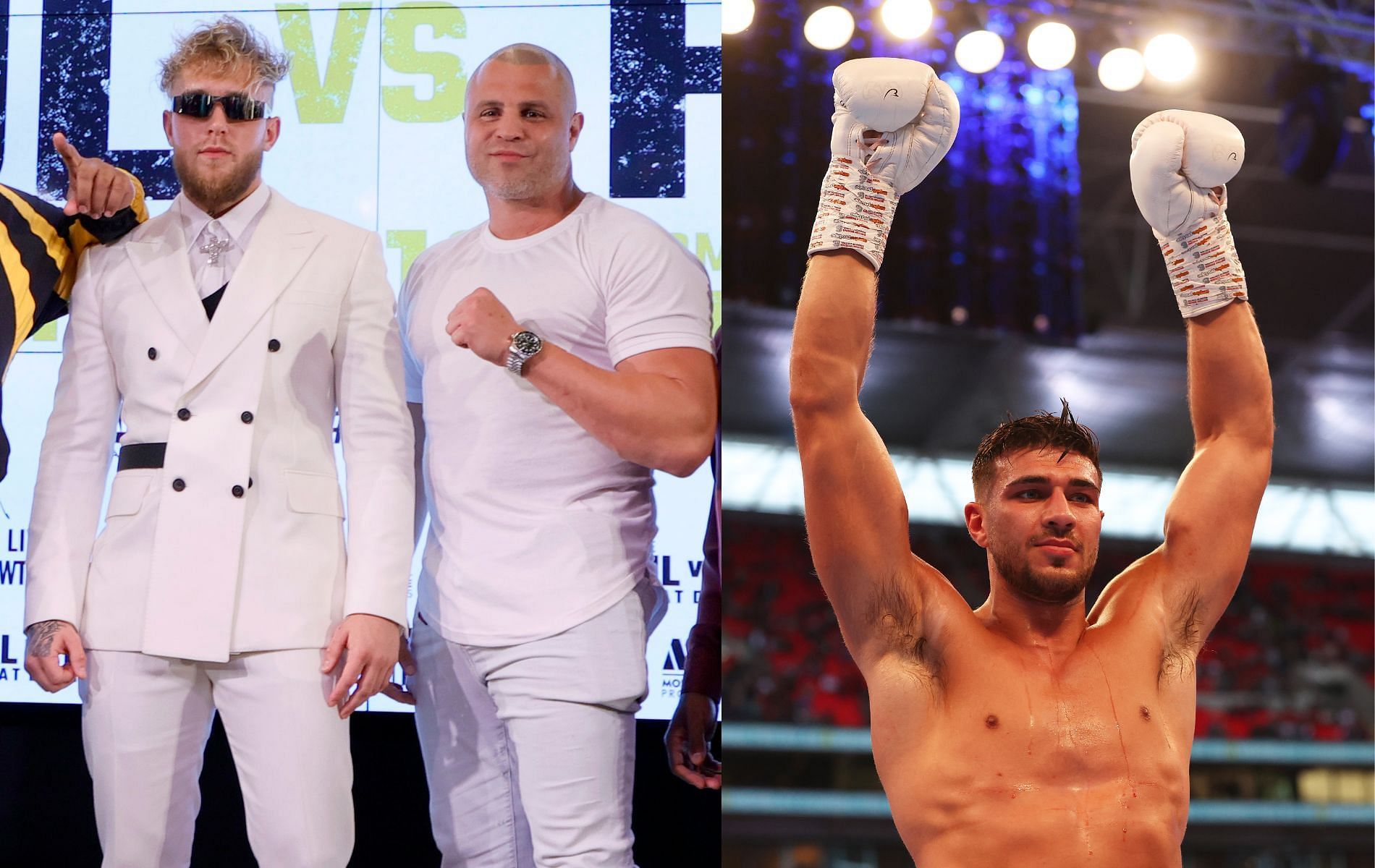 From Left to Right : Jake Paul, BJ Flores, Tommy Fury