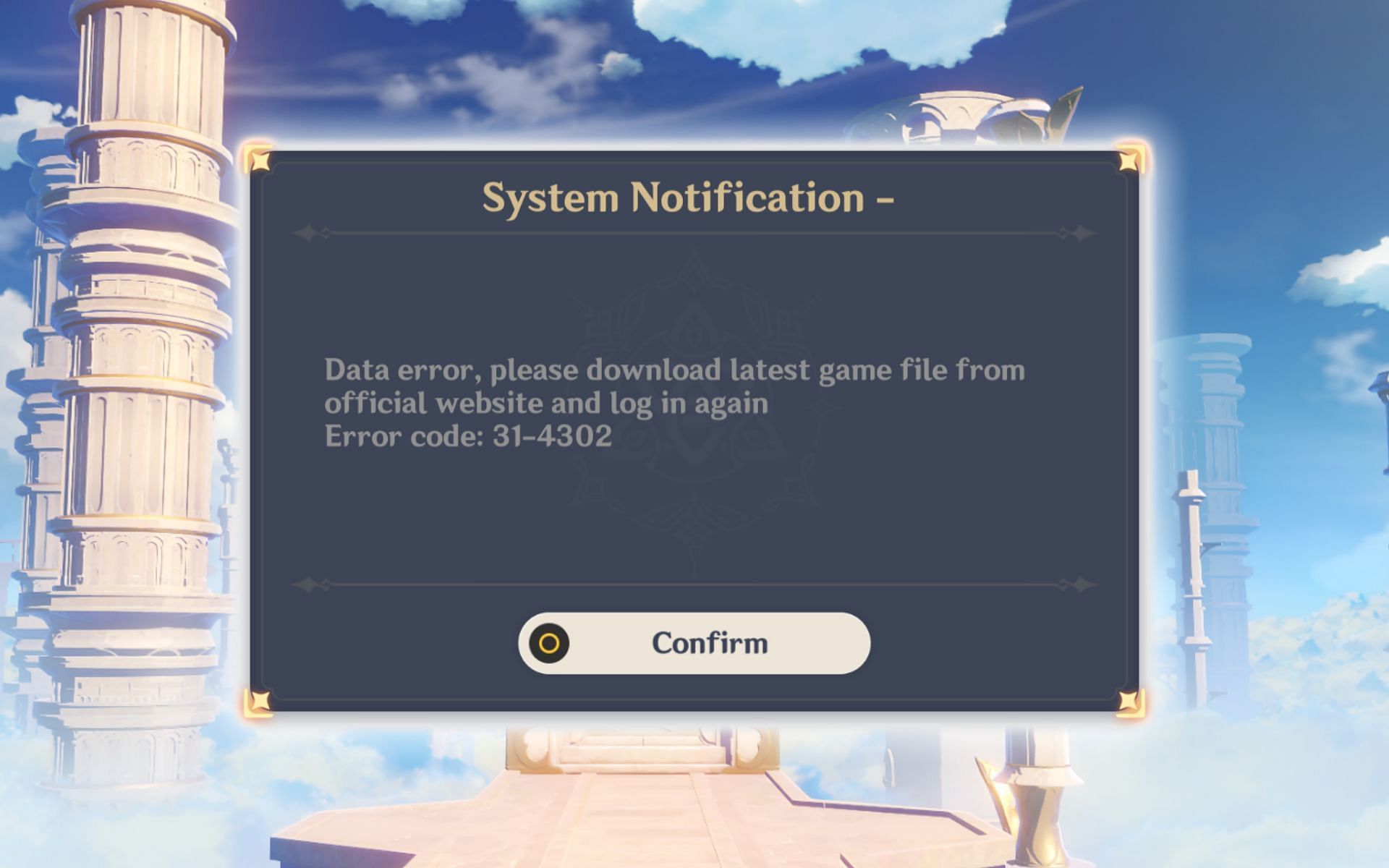 Genshin Impact Error Code 31-4302: How to solve without redownloading