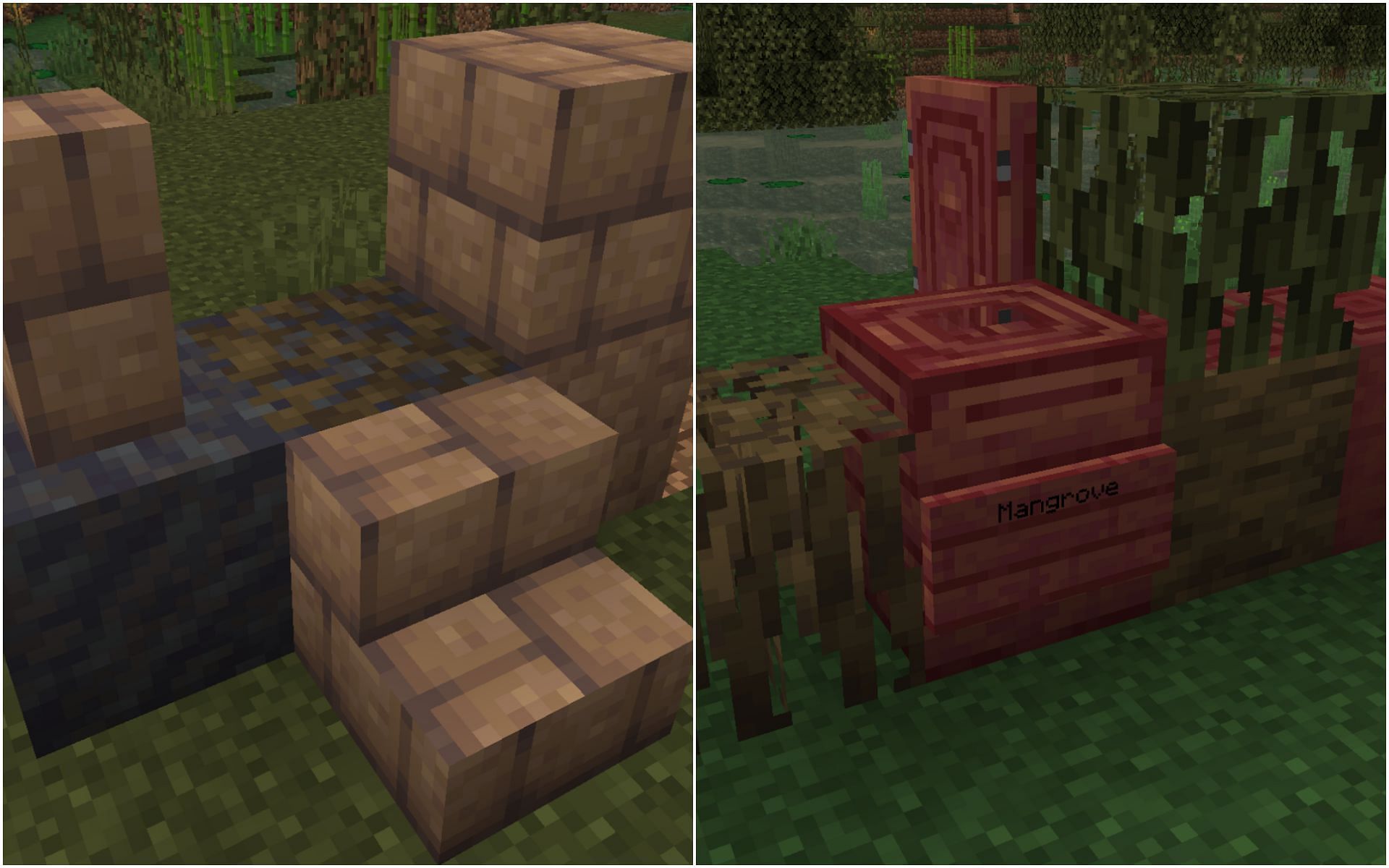 Mud and Mangrove blocks (Image via Mojang)