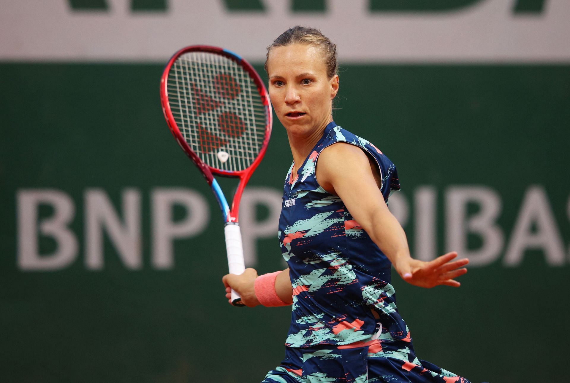 Viktorija Golubic in action at the 2022 French Open