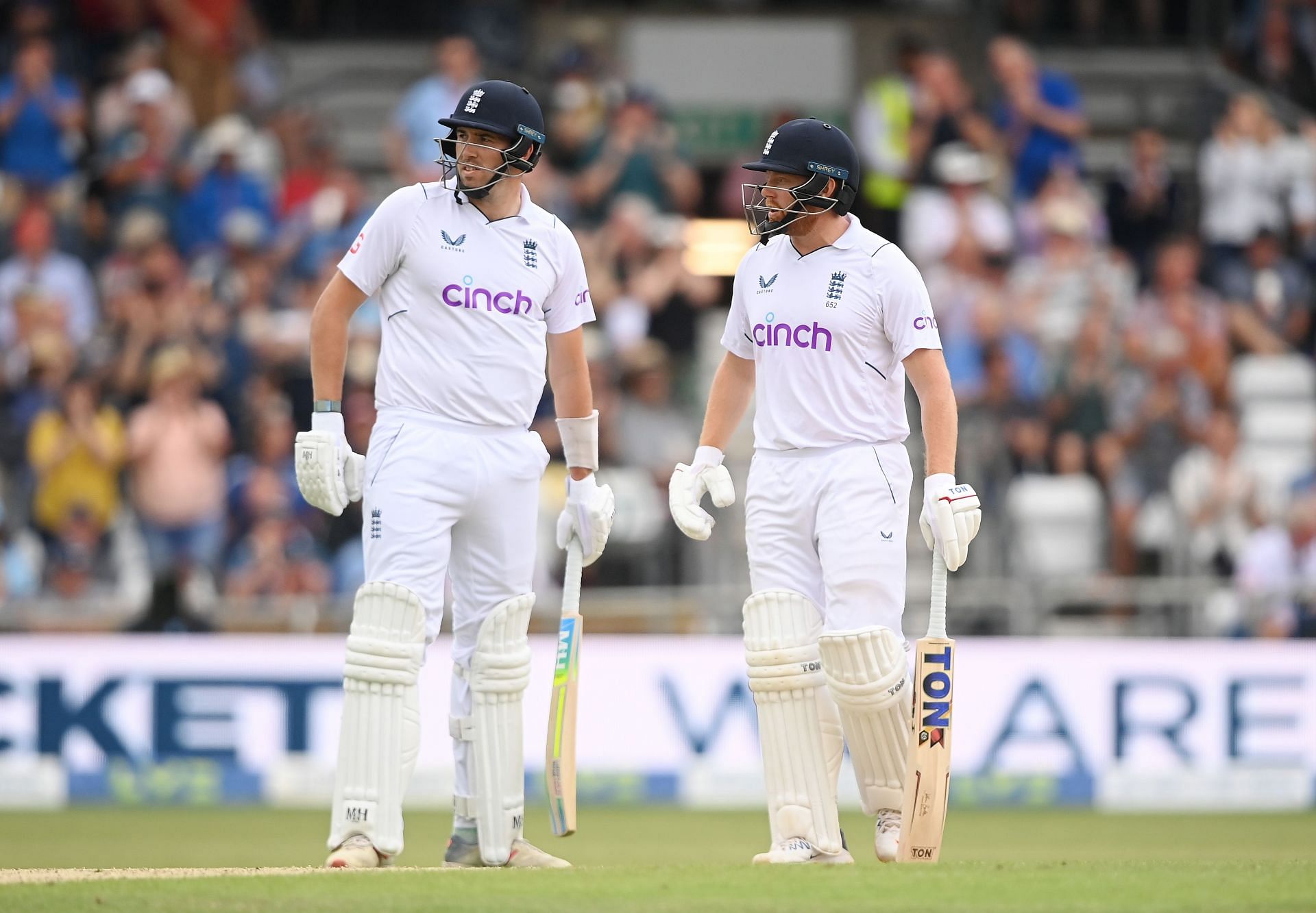 Jamie Overton and Jonny Bairstow batted magnificently. (Credits: Getty)